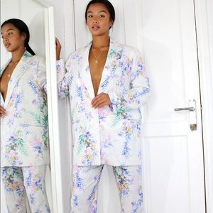 ASOS Petite dad suit blazer in floral print